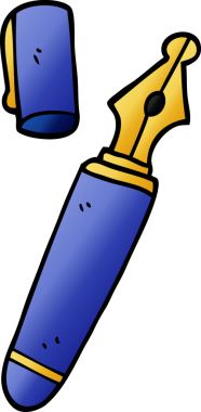 Bir insan tarafından çizilmiş karikatür dolmakalemi.