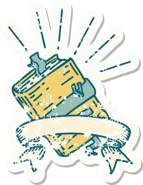 Bir insan tarafından çizilmiş eski dövme stili eski bir defter.