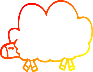 Bir insan tarafından çizilmiş bir kara koyun çizimi.