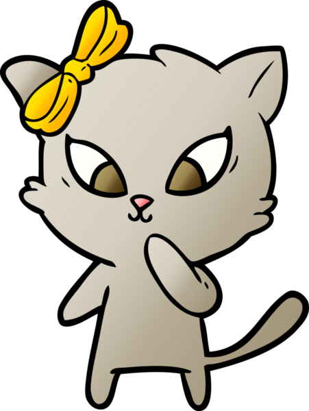 Bir insan tarafından çizilmiş çizgi film kedisi.