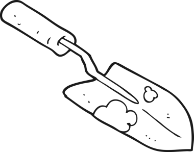 Bir insan tarafından çizilmiş siyah beyaz karikatür malası.