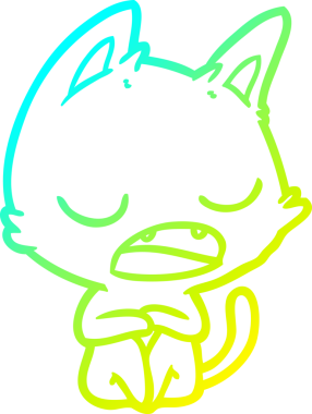 Bir insan tarafından çizilmiş soğuk gradyan çizgi film.