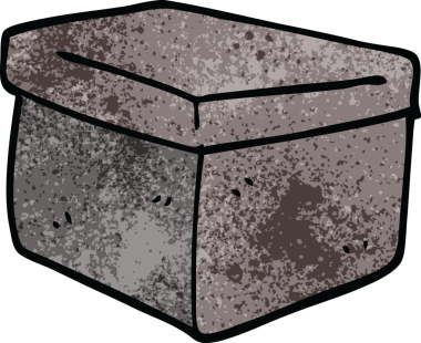 Bir insan tarafından çizilmiş karalama ofisi dosya kutusu.