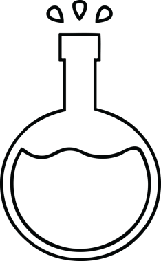 Bir insan tarafından çizilmiş bir bilim deneyinin çizgi çizimi