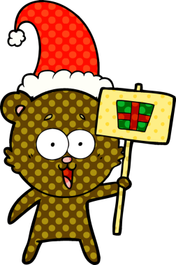 Bir insan tarafından çizilmiş gülen oyuncak ayı karikatürü.