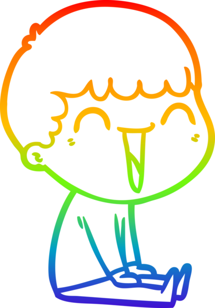 Bir insan tarafından çizilmiş mutlu bir adamın çizgi çizimi.