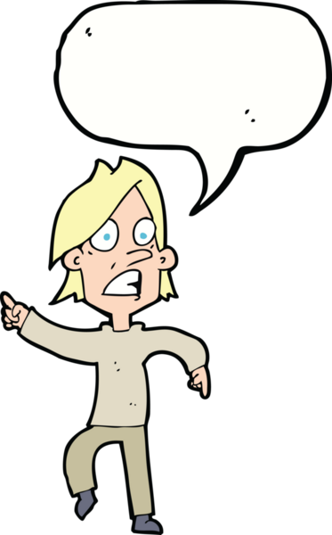 Bir insan tarafından çizilen konuşma baloncuğuyla ilgili endişeli bir çizgi film.