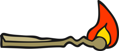 Bir insan tarafından çizilmiş karikatür yakma kibriti