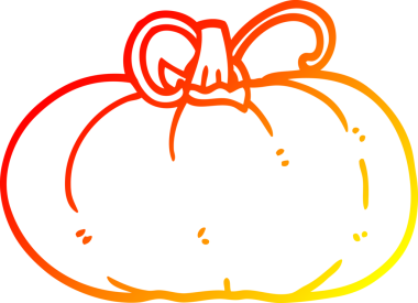 Bir insan tarafından çizilmiş bir kış kabağının sıcak çizgi çizimi