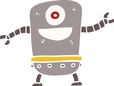 Bir insan tarafından çizilmiş karalama robotu.