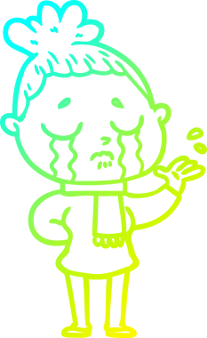 Bir insan tarafından çizilmiş ağlayan bir karikatür çizimi.