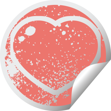 kalp sembolü, bir insan tarafından çizilmiş, sıkıntılı etiket resimleme simgesi