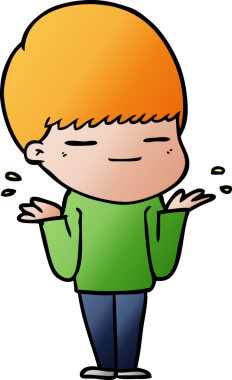 Bir insan tarafından çizilmiş kendini beğenmiş bir çocuk.