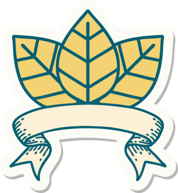 bir insan tarafından çizilmiş bir yaprak pankartı