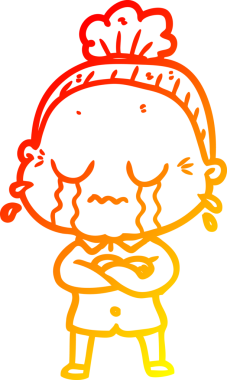 Bir insan tarafından çizilmiş, ağlayan bir karikatür çizimi.