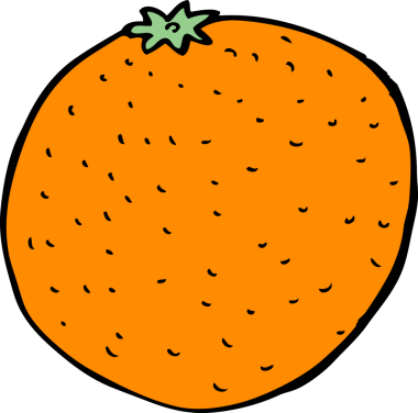 Bir insan tarafından çizilmiş turuncu çizgi film.