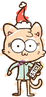 Bir insan tarafından çizilen Noel Kedisi Tebeşiri