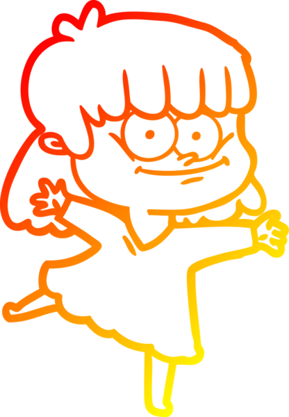 Bir insan tarafından çizilmiş gülümseyen bir karikatür çizimi