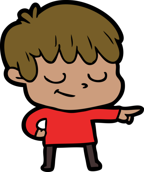 Bir insan tarafından çizilmiş mutlu çocuk çizgi filmi.