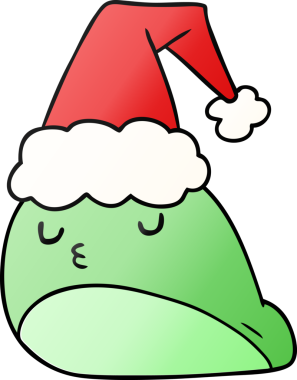 Bir insan tarafından çizilmiş Kawaii sümüklü böceğinin el çizimi gradyanı.