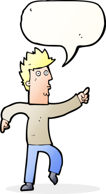 Bir insan tarafından çizilen konuşma baloncuğuyla ilgili endişeli bir çizgi film.