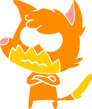 Bir insan tarafından çizilmiş düz renkli çizgi film.