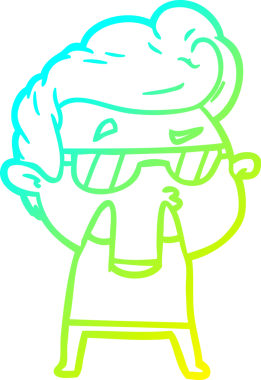 Bir insan tarafından çizilmiş karikatür karikatürü.