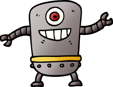 Bir insan tarafından çizilmiş karalama robotu.