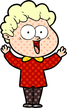 Bir insan tarafından çizilmiş mutlu bir adam.