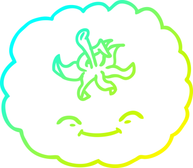 Bir insan tarafından çizilmiş bir domatesin soğuk çizgi çizimi