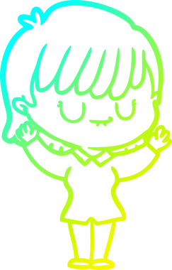 Bir insan tarafından çizilmiş bir karikatür kadın çizimi.