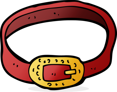 Bir insan tarafından çizilmiş çizgi film kemeri.