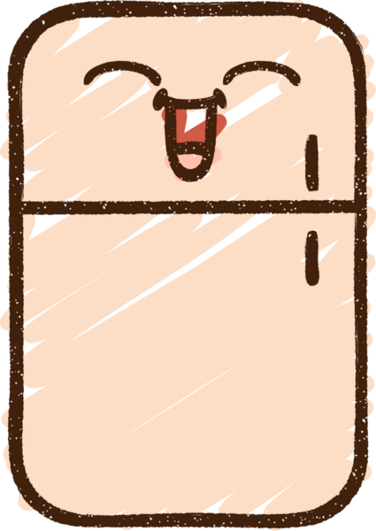 Bir insan tarafından çizilen Buzdolabı Tebeşiri