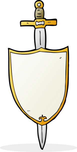 bir insan tarafından çizilmiş karikatür heraldik kalkanı