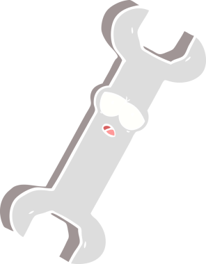 Bir insan tarafından çizilmiş düz renk çizgi film anahtarı