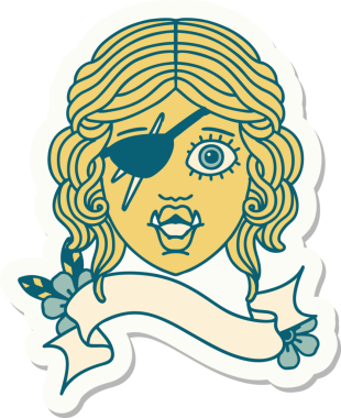 Bir insan tarafından çizilmiş bir Ork haydut karakterinin çıkartması