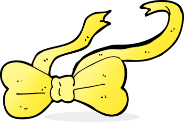 Bir insan tarafından çizilmiş çizgi film papyonu.