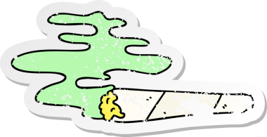 Bir insan tarafından çizilmiş garip bir el çiziminin sıkıntılı çıkartması.