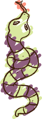 Bir insan tarafından çizilen Yılan Tebeşiri