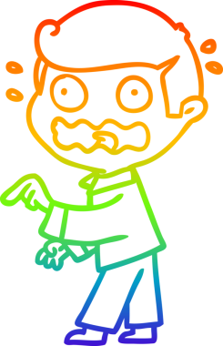 gökkuşağı gradyanı çizimi bir insan tarafından çizilmiş.