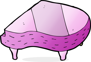 bir insan tarafından çizilmiş bir piyano.