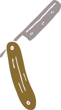 Bir insan tarafından çizilmiş eski usul jilet.