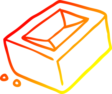 Bir insan tarafından çizilmiş bir karikatürün sıcak gradyan çizimi