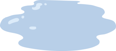 Bir insan tarafından çizilmiş düz renkli çizgi film su birikintisi