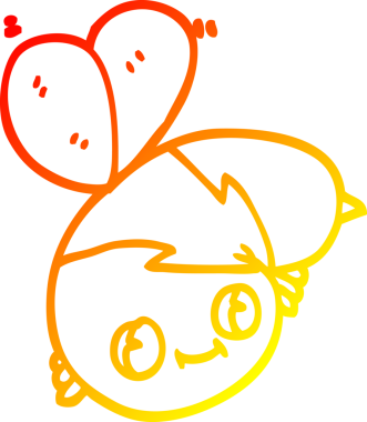 Bir insan tarafından çizilmiş bir çizgi filmin sıcak çizgi çizimi