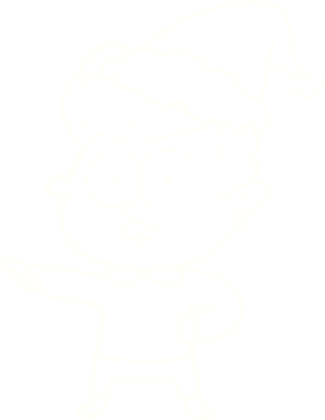 Bir insan tarafından çizilen Noel Çocuğu Tebeşiri