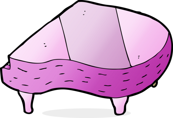 bir insan tarafından çizilmiş bir piyano.