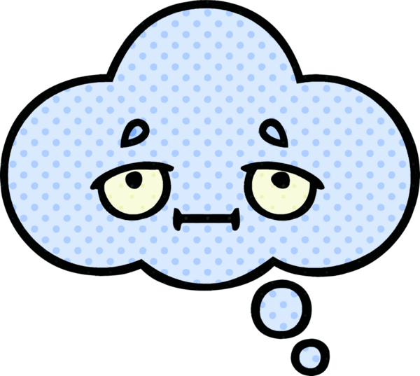 Bir insan tarafından çizilmiş bir düşünce baloncuğunun çizgi roman tarzı