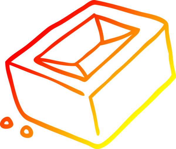 Bir insan tarafından çizilmiş bir karikatürün sıcak gradyan çizimi