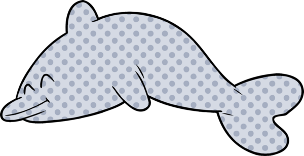 bir insan tarafından çizilmiş karikatür yunusu